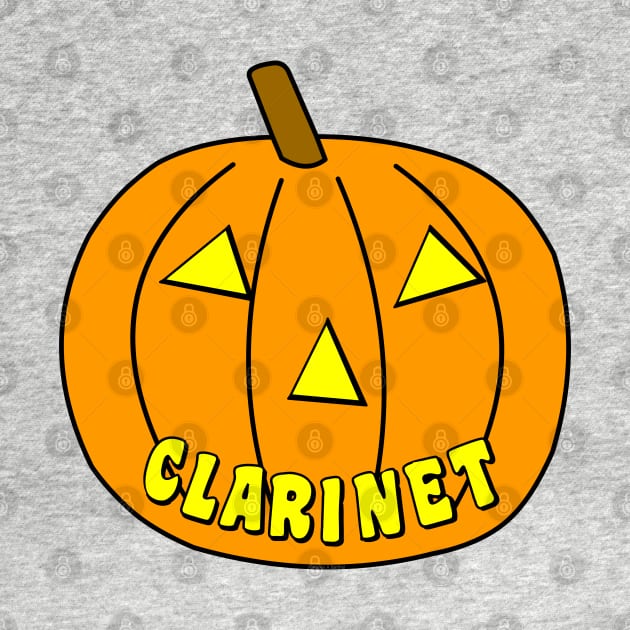 Clarinet Halloween Pumpkin by Barthol Graphics
